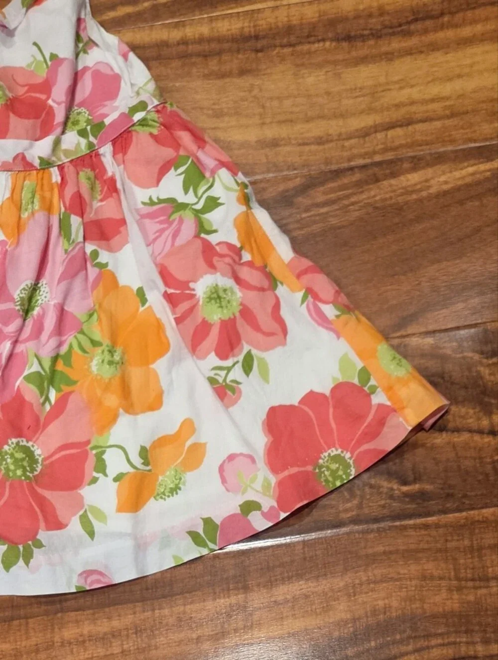 Janie and Jack EUC 12-18 months orange/pink/ivory floral dress and crop sweater